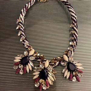 A beautiful embellished corded j crew necklace